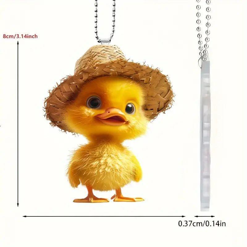 

Lovely Yellow Acrylic Duck Car Ornament Attractive Design For Auto Decor Interior