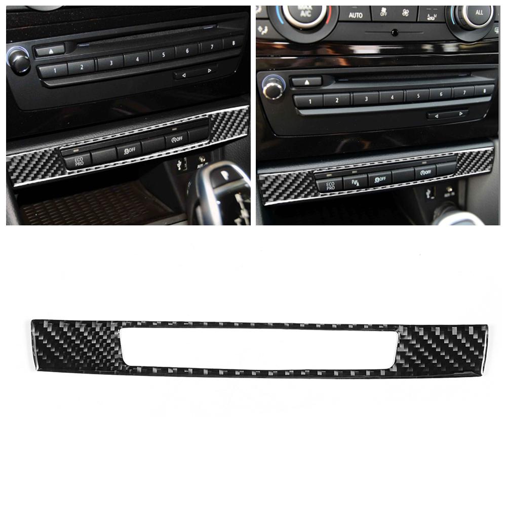 Car Central Control Button Trim Frame Carbon Fiber Interior Decoration Fit for X1 E84 2011‑2015
