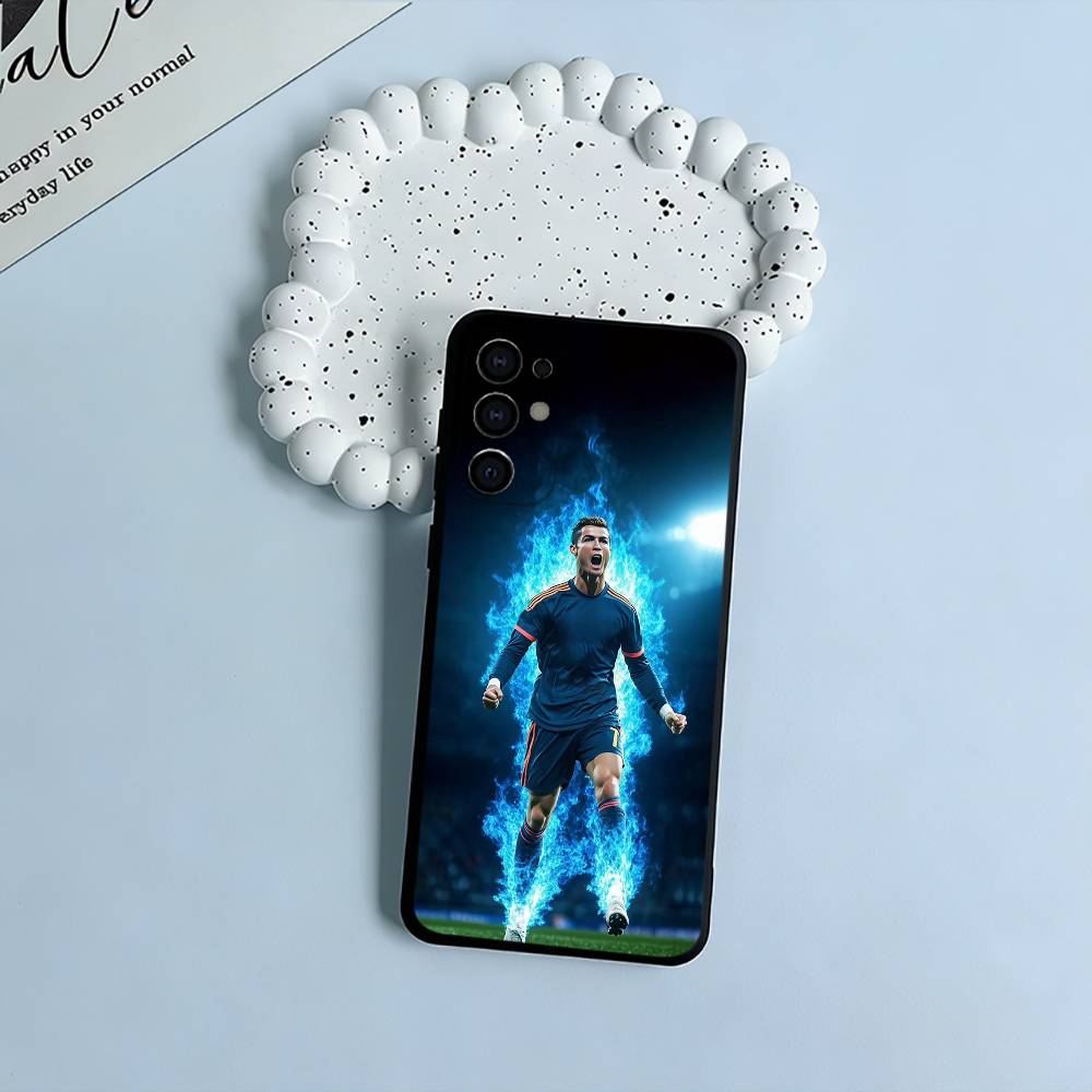 C-R-7 Ronaldo Phone Case For Samsung S25,S24,S21,S22,S23,S30,Ultra,S20,Plus,Fe,Lite,Black Soft Silicone