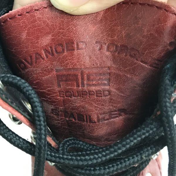 Ariat leather quilt tongue western boots 23.0-24.0 red×beige lace-up(USED)