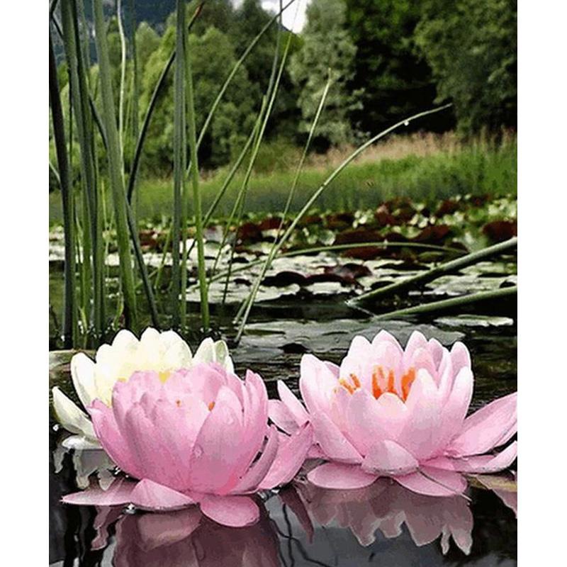 Kruhová vrtačka Diamantová malba Květinová váza Krajina Diamantové vyšívání Krajina Sada křížkového stehu DIY Home Decor dárek