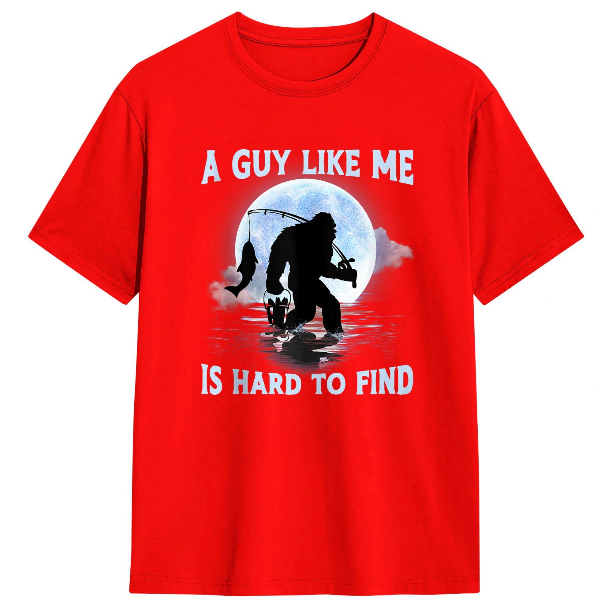 Cool FisherUnisex Bigfoot Fishing Funny Sasquatch Night Fishing T Shirt Summer Cotton T Shirts For Unisex Trending Pattern Tee Shirt M