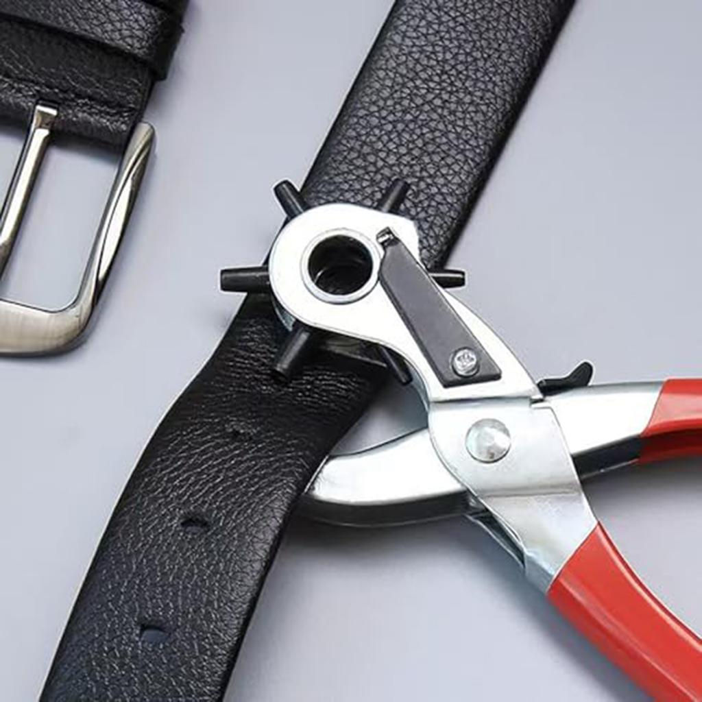 Pinze Multifunzionali per Punzonatura Cinture con Fori Rotondi, Fori Piatti, Fori Ellittici, Pelle per Cinture, Pelle, Pinze per Punzonatura Carta