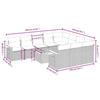 VidaXL Salon de Jardin avec Coussins 11 pcs, Canapés de Patio, Ensemble de Meubles, Mobilier de Terrasse Exterieur, Gris 3227188