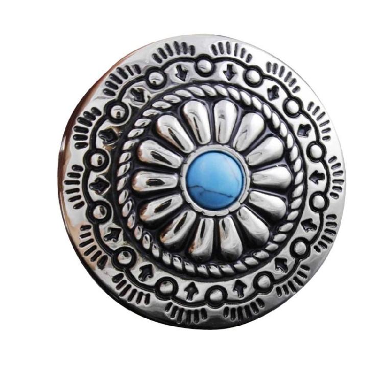 5 Pcs Leather Decorative Buttons Flower Buttons Imitation Turquoise Button for Jewellery Making Clothing Bag Dress