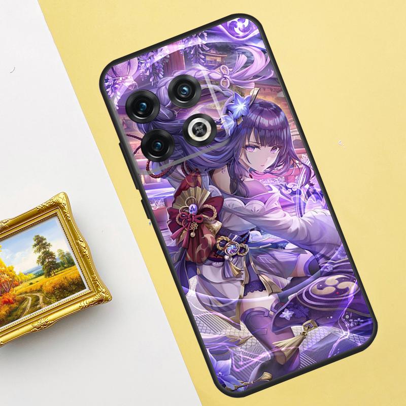 Raiden Shogun Genshin Impact Case For Oneplus 10 8 9 Pro Ace 10T 9R 8T Cover For Oneplus Nord 2 2T CE N100 N200 N300