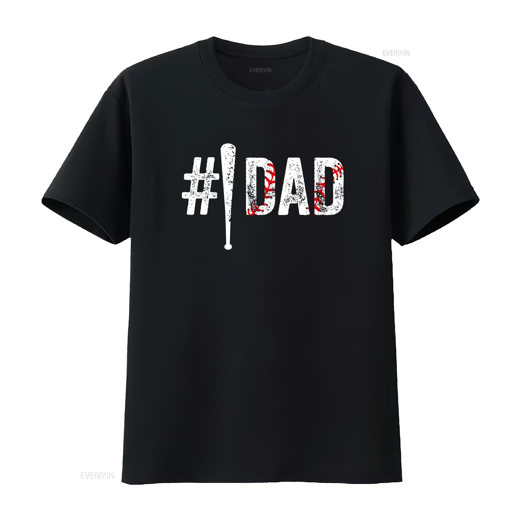 

Mens Number One Baseball Dad for Fathers Day 1 Daddy T Shirt vintage Washed Stylish streetwear Soft Versatile Unisex 4XL