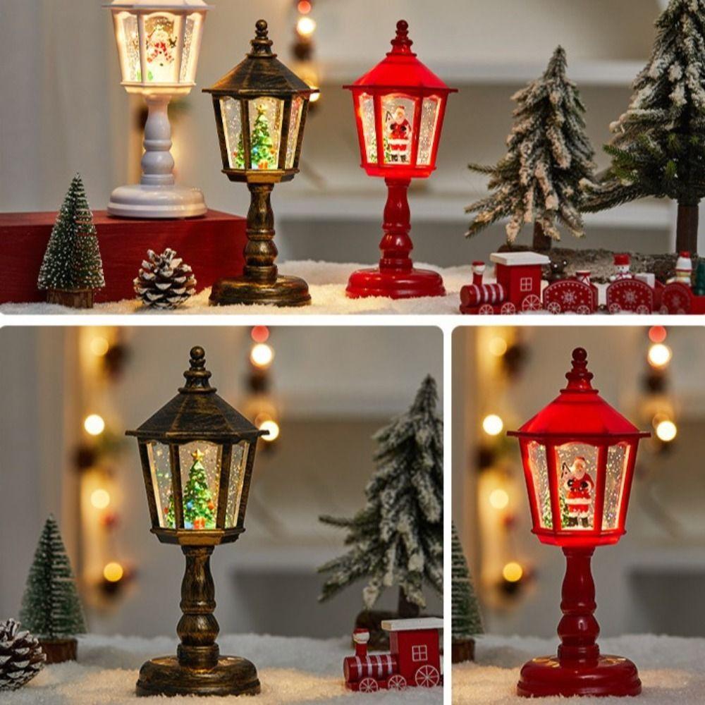 Gifts Music Box Christmas Wind Lamps Santa Creative Table Lamps Christmas Tree Illuminated Christmas Lantern Festival Favors