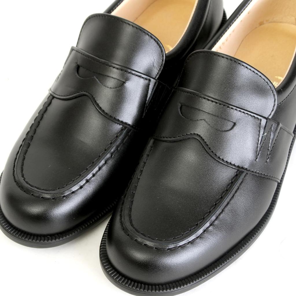 Vyrobeno z pravé kůže, snadno se nazouvá [Kid Core] mokasíny, Japonsko, kůže, děti, junioři, oblečení, unisex, CO1523, černé, 23,5