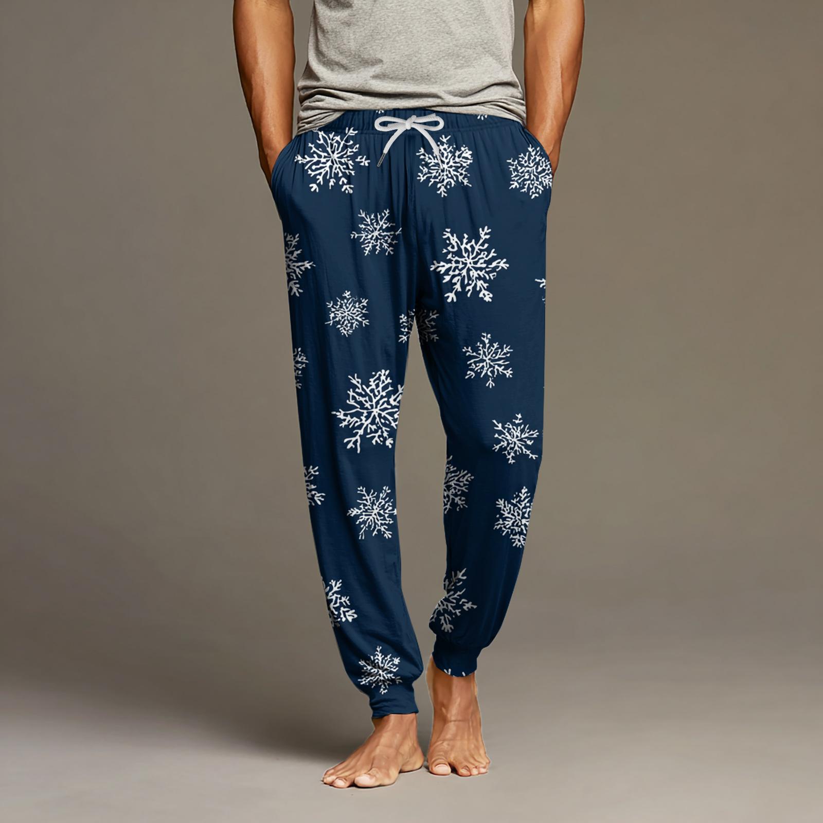 

Мужские повседневные брюки с карманами на кулиске и манжетами, домашние брюки для сна XL