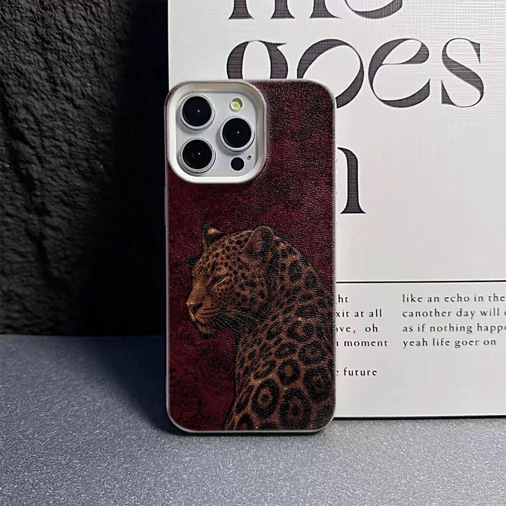 Bloemstruik Cheetah Telefoonhoesje Geschikt Voor IPhone 17 Pro Max Air 16 15 Plus 14 13 12 11 Hoesje Cover Funda Voor IPhone 16 Plus