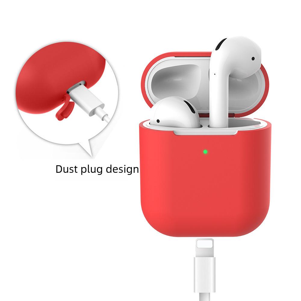 Silicone Protective Cover for AirPods 1st & 2nd Generation - Anti-Fall Soft Case