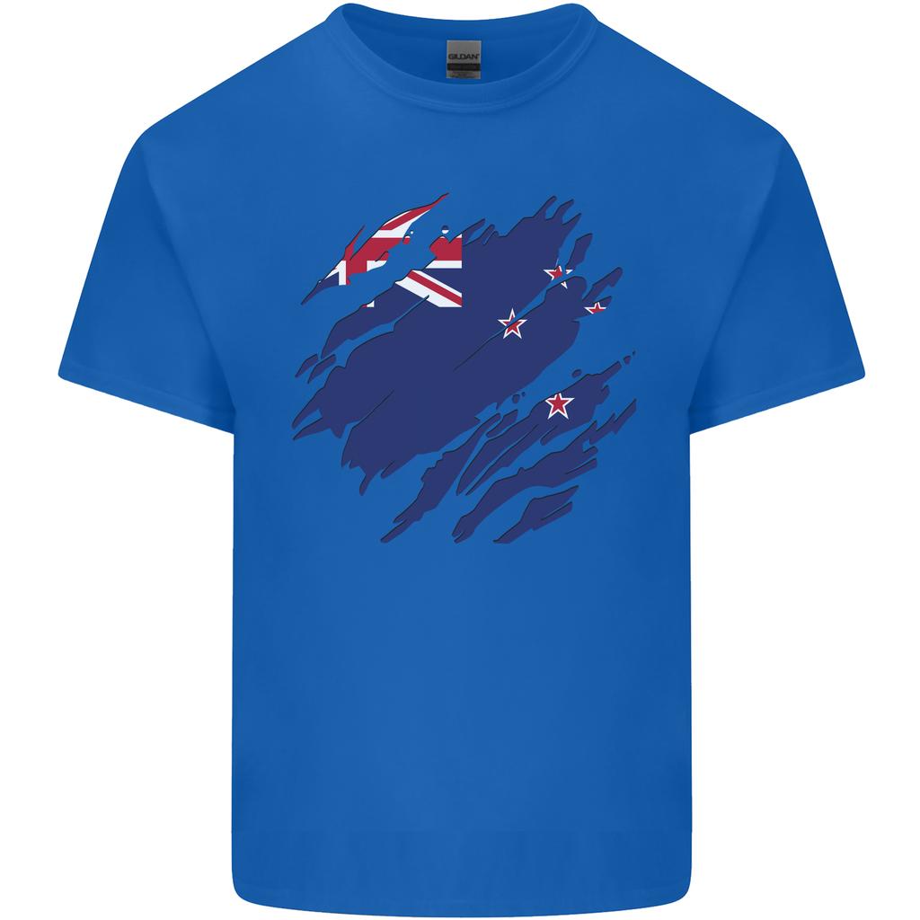 Torn New Zealand Flag Zealander Kiwi Day Unisexs Light Cotton TShirt
