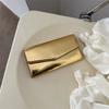 Luxurious Triple Flod Long Wallet Women Banquet bag Fashion Shiny PU Leather Multi-Slot Card Holder Females Messenger Cluth Bag