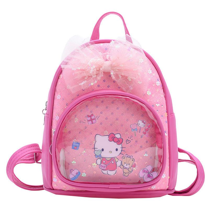 Trendy Cute Bowknot Backpack For Kids In Various Colors Perfect For School Use маджента