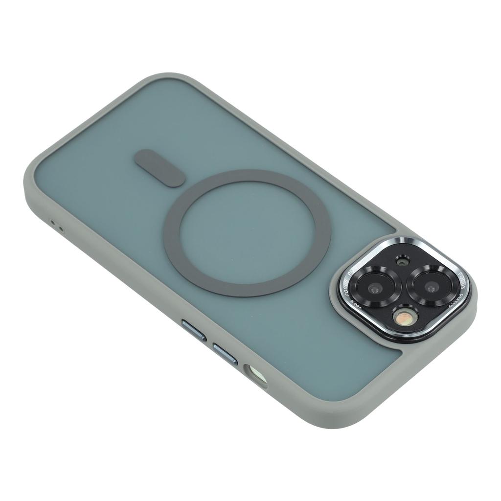 For iPhone 15 Plus Magnetic Case TPU + Acrylic Hybrid Phone Shell