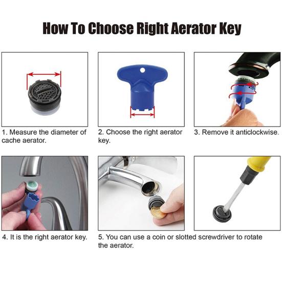 4Pcs/Set Portable Aerator Wrench Different Specifications Not Easy To Damage Hand Tools Mini Faucet Aerator Wrench Home
