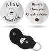 Cross Car Key Inspirational Decision Coin Leather Keychain with Stainless Steel Engraved Double-Sided Round Charm Gift