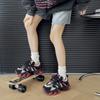 Platform-soled Dad Shoes Color Matching Breathable Mesh Shoes Women's Shoes 2025 Autumn New Sports and Leisure Shoes Versatile Trendy Shoes