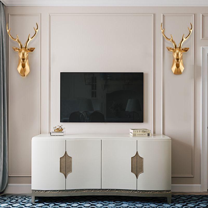 Nordic Modern Deer Head Wall Pendant for Living Room
