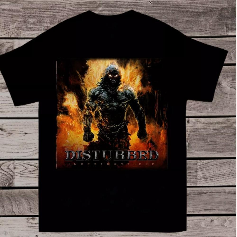 Nieuw Disturbed Band Cadeau Voor Fan Katoen Zwart Alle Maten T-shirt