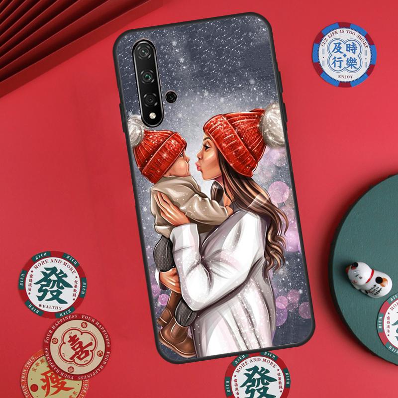 Super Mom Baby Girl Son Daughter For Huawei Nova 11i 8i 12i 12s 9 10 SE Y60 Y70 Y90 Y72 Y73 Y61 Y91 P60 Pro P30 P40 Lite Case