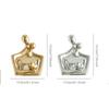 Gilded Figurine Sculpture Ceramic Couple Statue Craft Ornament for Room Wine Cabinet Entrance Heart-Shaped Figurine Premium Gift
