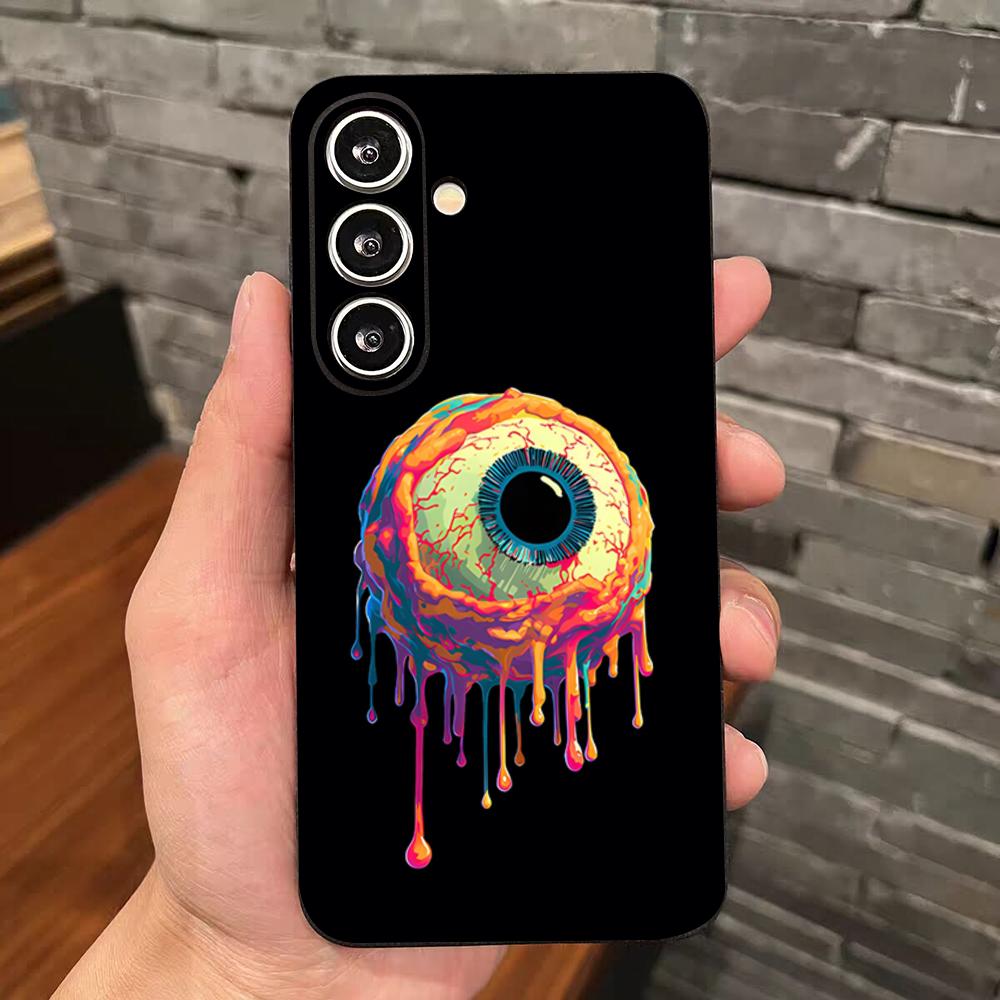 Neon Eyed Brain Alien Monster Phone Case For Samsung S26 S25 Edge S24 S23 S22 S21 S20 Ultra Plus Fe Galaxy Silicon Cover