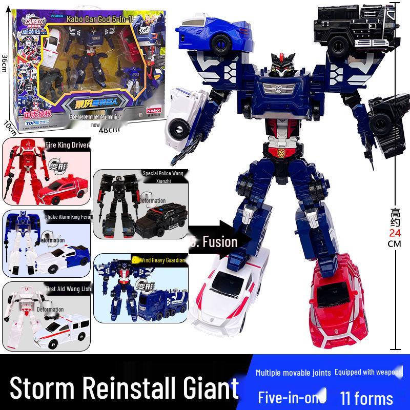 Kabo Car God: Rescue League Transformer Firefighting & Medical Robot Toy Set for Boys