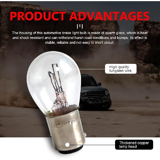 WZP 10PCS 1157 Tail Light Bulb, Universal Brake Light Bulb Compatible with P21/5W S25 BAY15D 7528 2357 2057 1016 1034 1076, Replacement for Marker