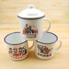 OLOEY Retro Double Enamel Mug
