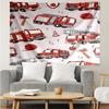 fire-truck Print Tapestry, Backdrop, Easy Setup, Ideal for Bedroom, Office & Living Room, with Aesthetic Wall Hanging Decor.