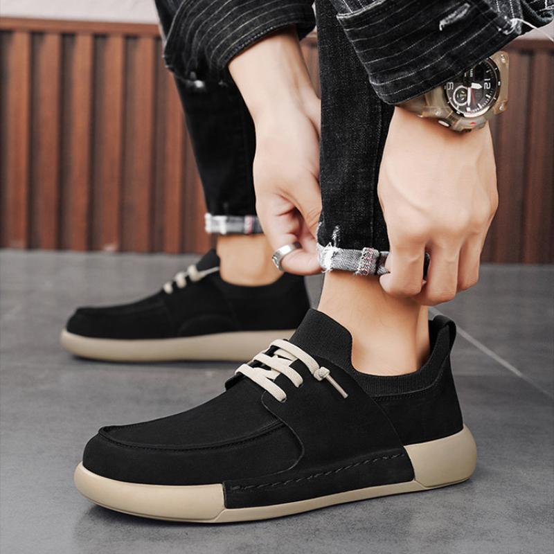 Male Casual Shoes Comfortable Men's Loafers 2025 New Soft Leather Non-slip Wear-resistant Men Sports Shoes Zapatos Para Hombre