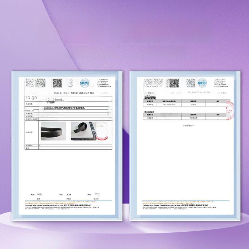 Men's Business Gift Set: Cowhide Wallet with Automatic Buckle Belt