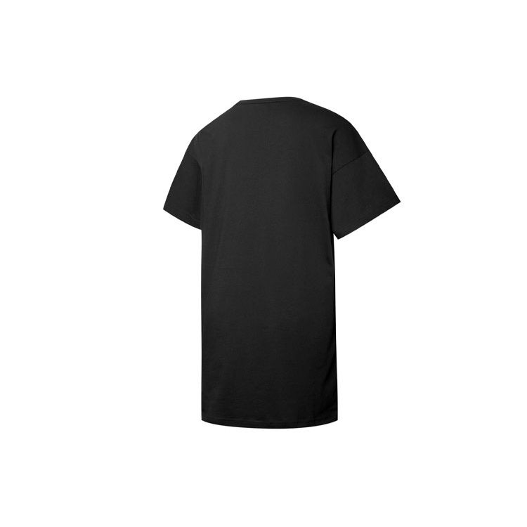 Puma Rebel Color Block Logo Print Loose Breathable Sports Casual Short Sleeve Dress Women Dress Black 845616-56