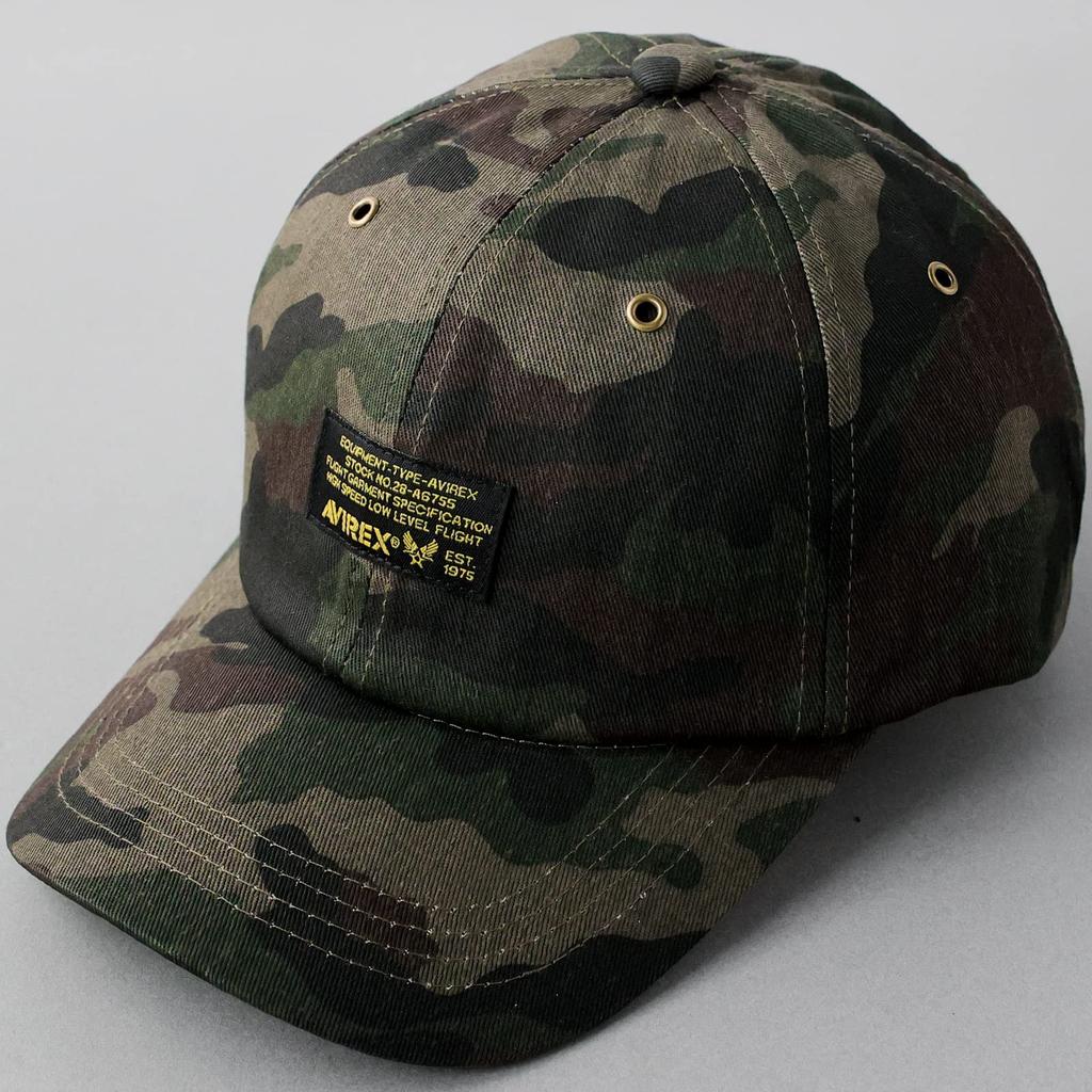 AVIREX Militär-Tag Baseball Camouflage 6-Panel Kappe, Herren Low-Profile