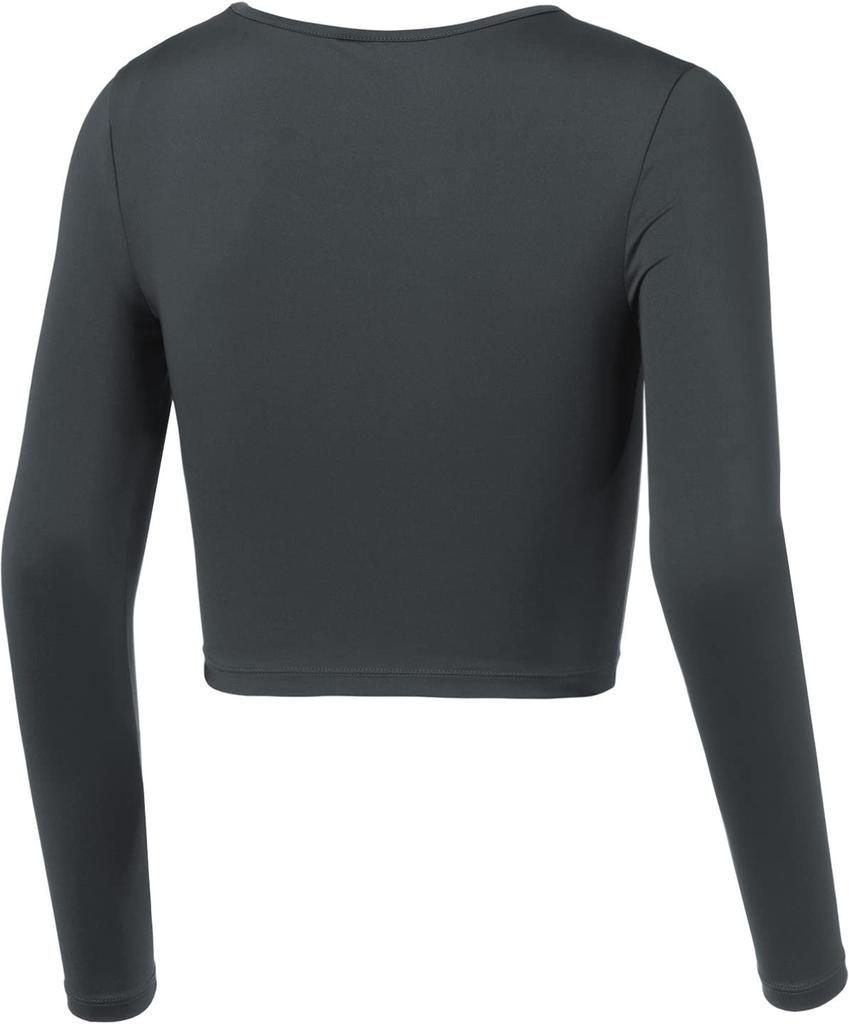 Tesla Cropped Lung Compresie Uscat Solid Toate Perfect pentru și Tricou de Damă, Mânecă, Absorbție Umiditate, Uscare Rapidă, Elastic, Material, Îmbrăcăminte Sport,