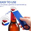 1Piece Bartender Bottle Opener Stainless Steel Beer Bottle Openers Rubber Flat Bottle Opener Heavy Duty Bar Opener YY048