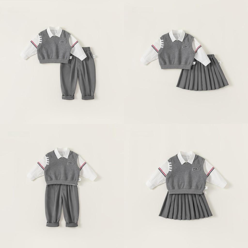 Schuluniform-Set für Kinder aus Polyesterstoff für Alter 3 bis 8 Jahre