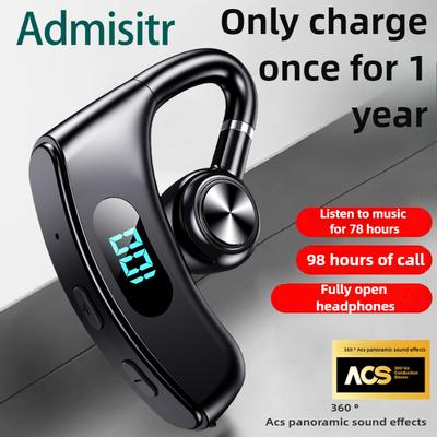 New Bluetooth Headset Wireless Hanging Ear Digital Display Without Ear Air Conduction Business Long Life