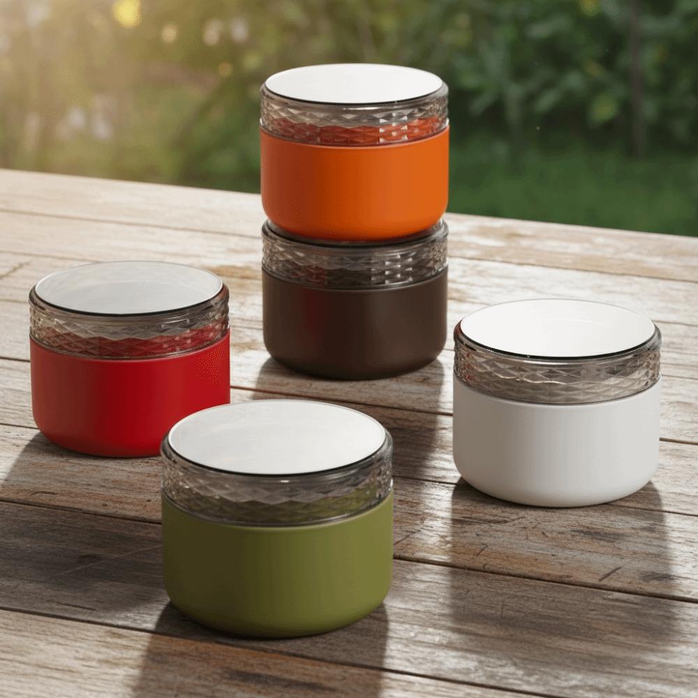 2PCS Tinplate Tea Packaging Cans Acrylic Lid Empty Tea Tin Can Durable Mini Tea Jar Food Storage