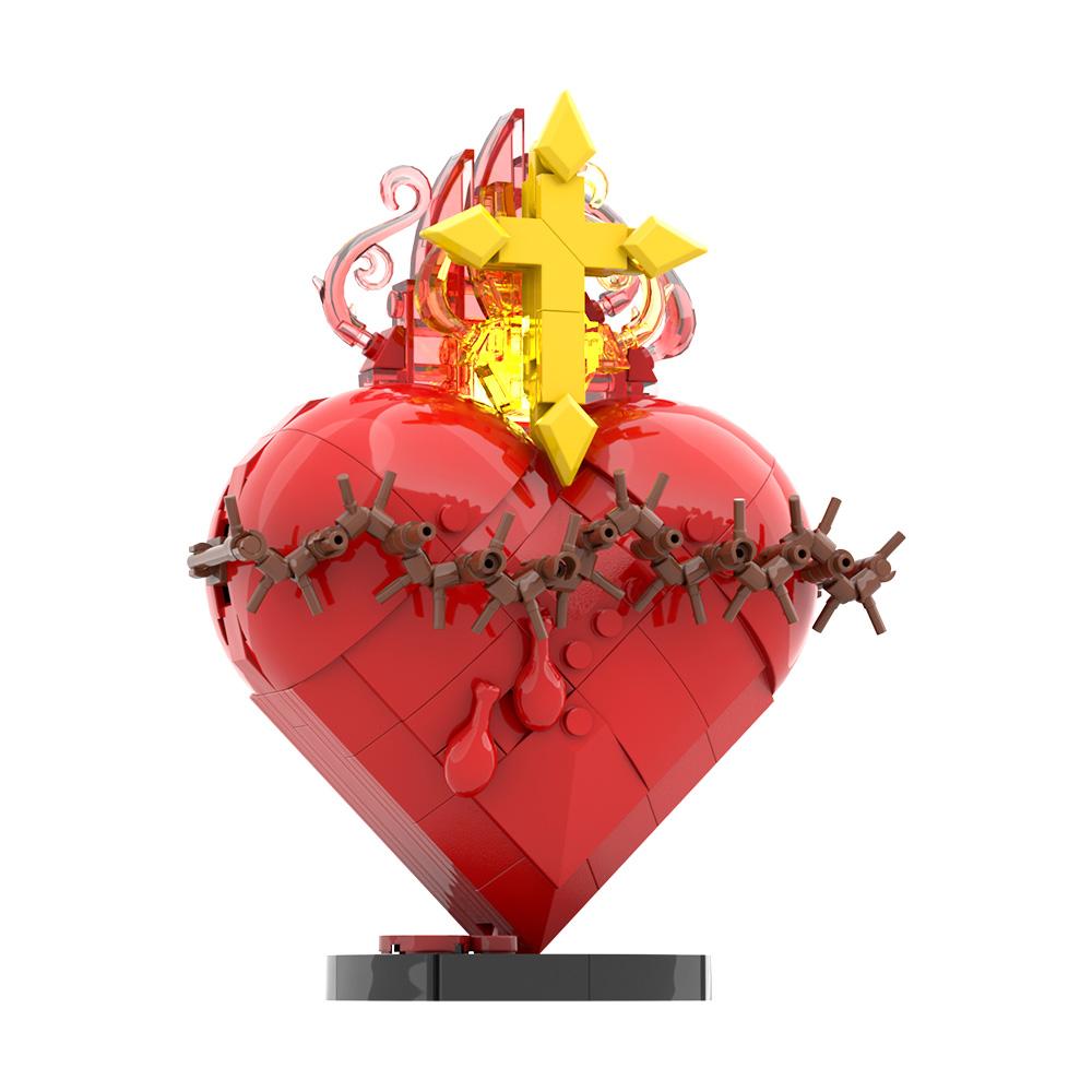 Yiran Toy Unisex Gobricks Moc Christianity Sacred Heart Of Jesus Constructing Blocks Bricks Playthings Gift