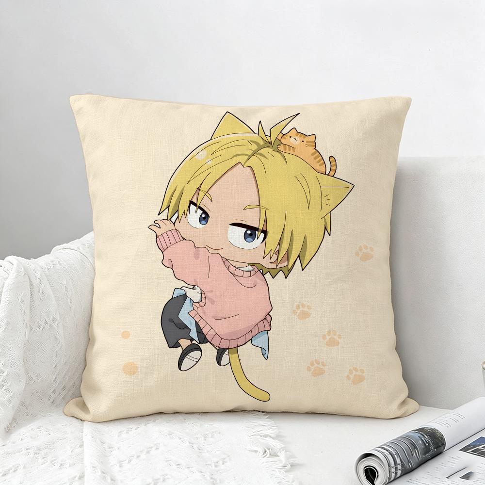 Anime SAKAMOTO DAYS Cushion Cover Natural Linen Pillowcase Set AllinOne Decor for Sofa Bedroom Chair