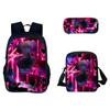 3-Piece Game Backpack School Bag For Teenagers Boys And Girls Travel Study Backpack And Lunch Box And Pencil Bag