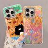 Case For IPhone 16 16 Pro Max 5G Phone Cover Cartoon Cat Panda Pattern Popular Fashion Protective Silicone Bumper For IPhone 16
