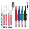 4/8Pcs/Collection Woodworking Long Head Markers Pen Bathroom Decoration Multi-purpose Water Resistant Deep Hole Marker Pens Tools Collection