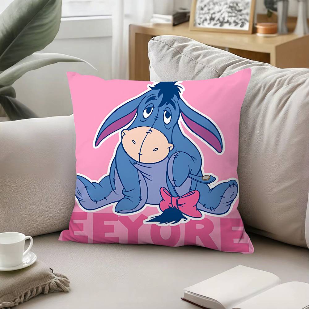Cartoon E-Eeyore Pillow Case Pattern Printed Pillowcase For Living Room Sofa Cushion Cover & Bedroom Decor