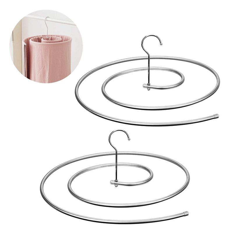 Stainless Steel Spiral Clothes Hanger Rotating Multi-function Clothes Hanger Drying Quilt Drying Bed Sheet Clothes Pole