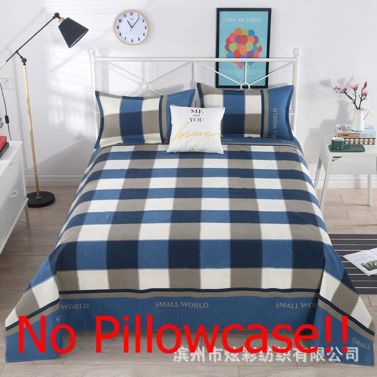 Flat Sheets Household Four Seasons Plaid Comfortable Soft Antibacterial Bedspread Cover Bedding Queen Size Bed Sheet Breathable