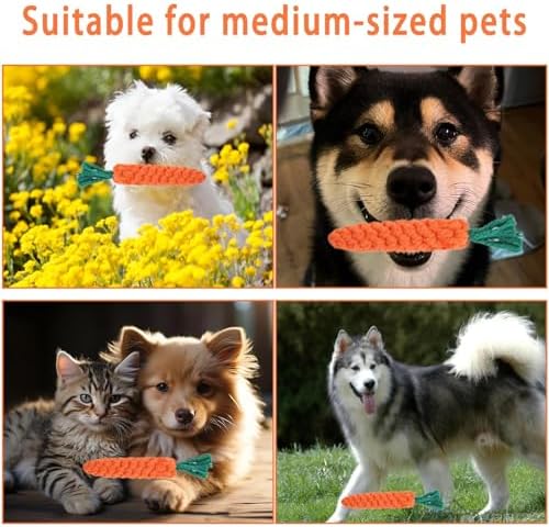 PcvGef 3 Pack Small Dog Chew Toys, 22cm Puppy Teething Toys for Teeth Cleaning & Stress Relief, Interactive Chew Toys for Small Dogs & Puppies